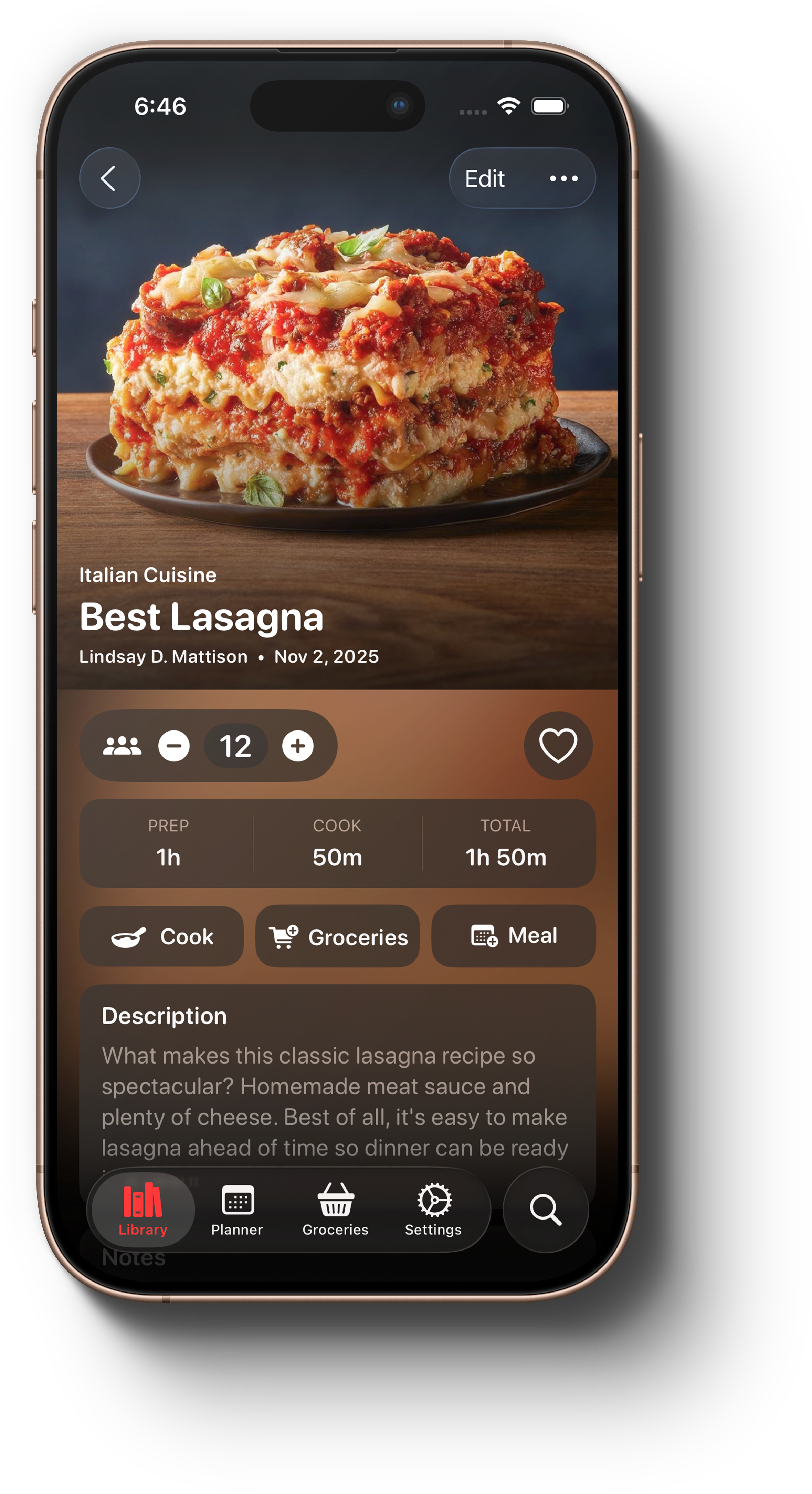 Kitchen Friend iPhone Mockup